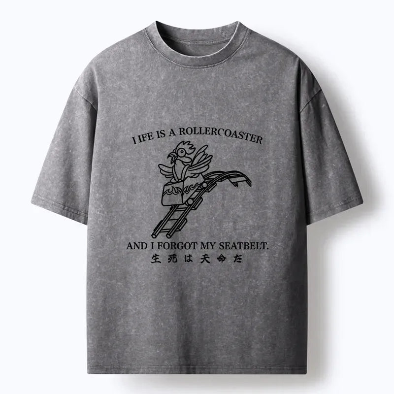 Kyoto-Lion Life Out Of Control Washed T-Shirt