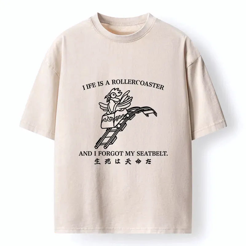 Kyoto-Lion Life Out Of Control Washed T-Shirt