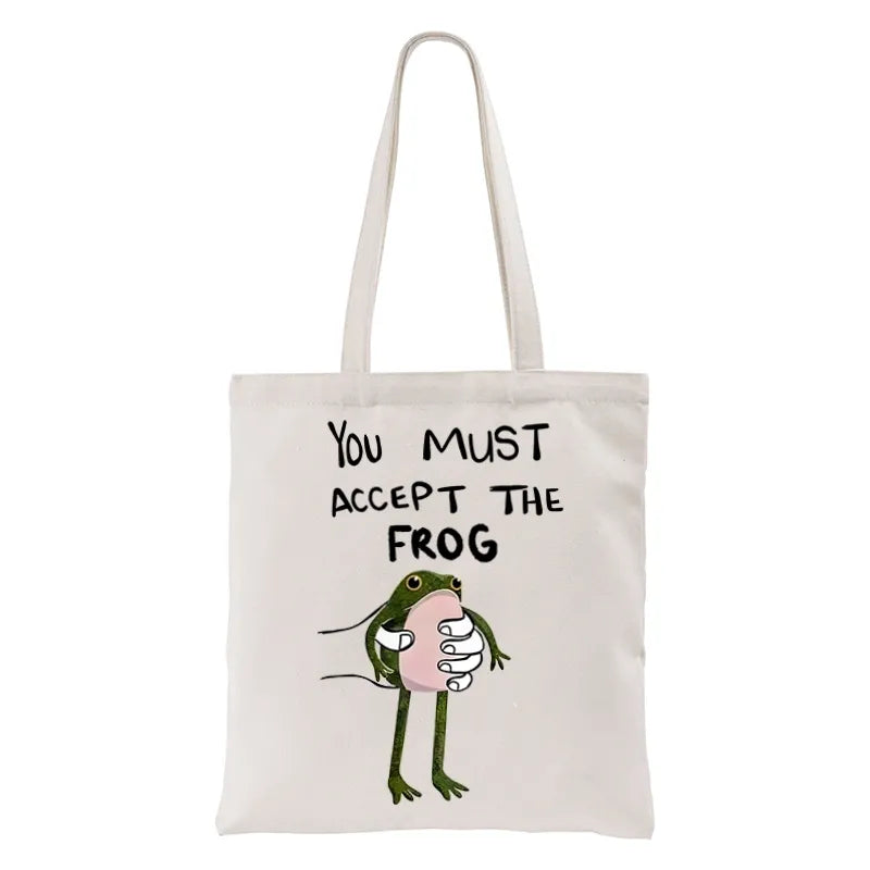 Kyoto-Lion Accept This Frog Tote Bag