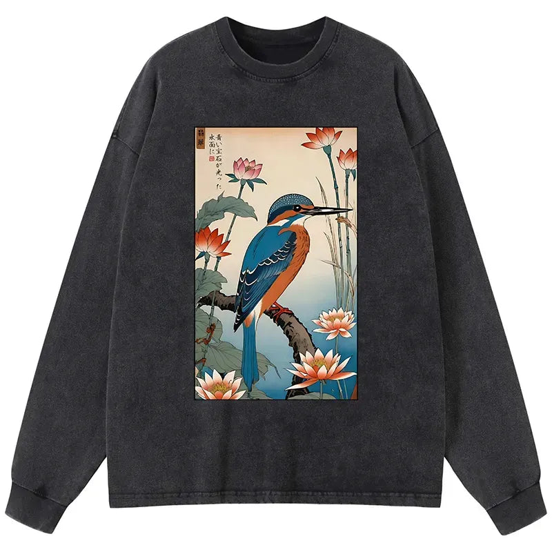 Japanese Washed T-Shirt for Gift for Him