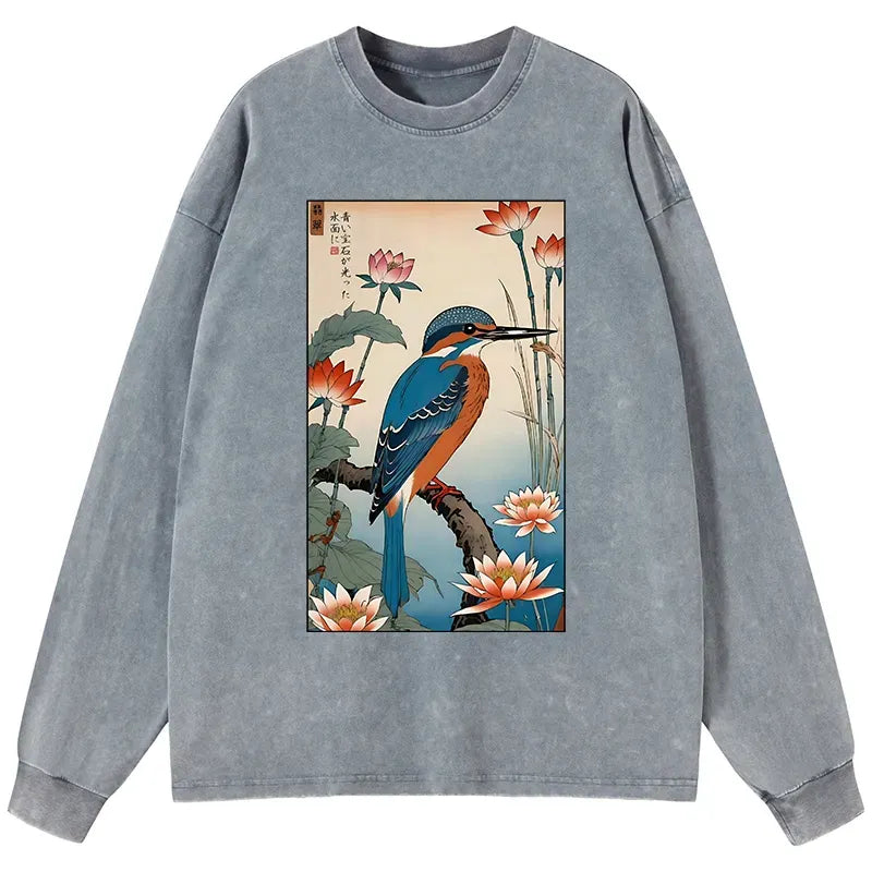 Japanese Washed T-Shirt for Gift for Him