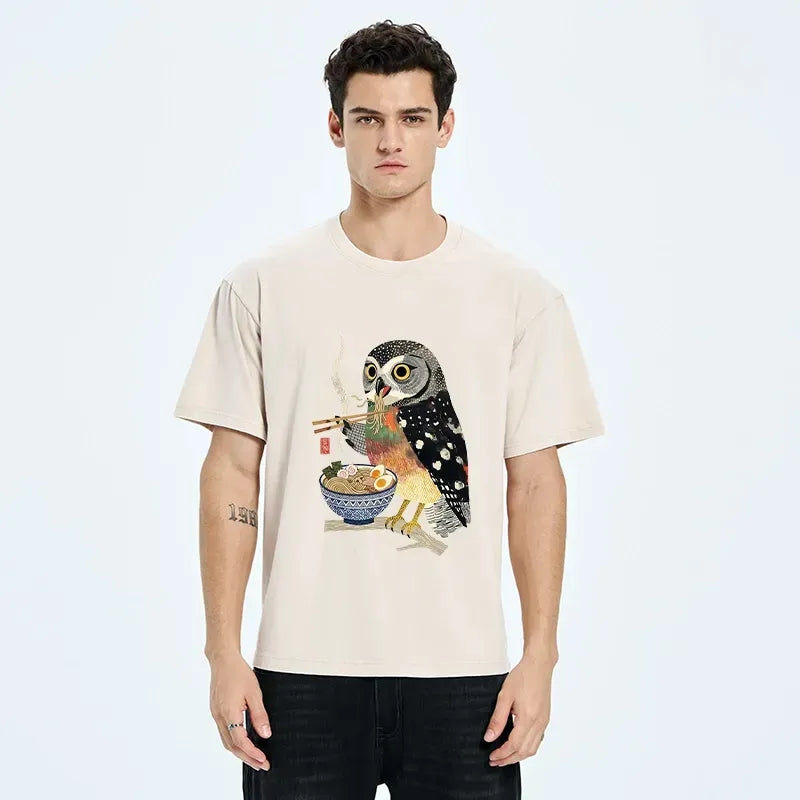 Owl ramen vintage washed t-shirt