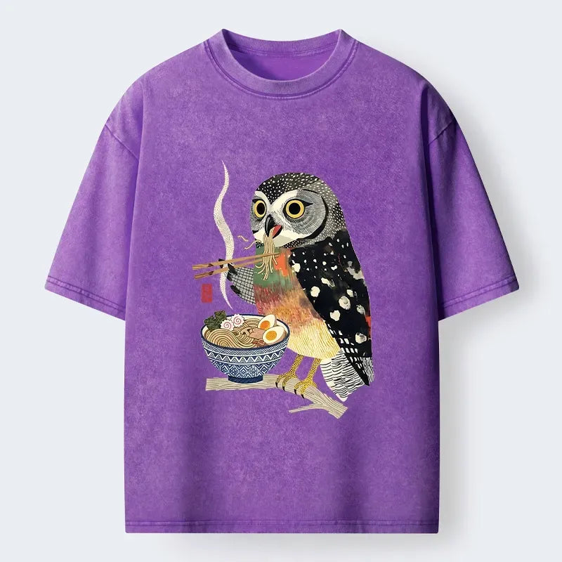 Owl ramen vintage washed t-shirt