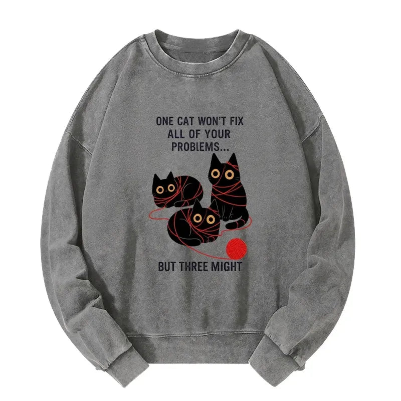 Japanese washed sweatshirt for daily wear