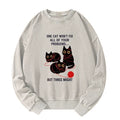 Kyoto-Lion Three Cats Fix All Problems Washed Sweatshirt
