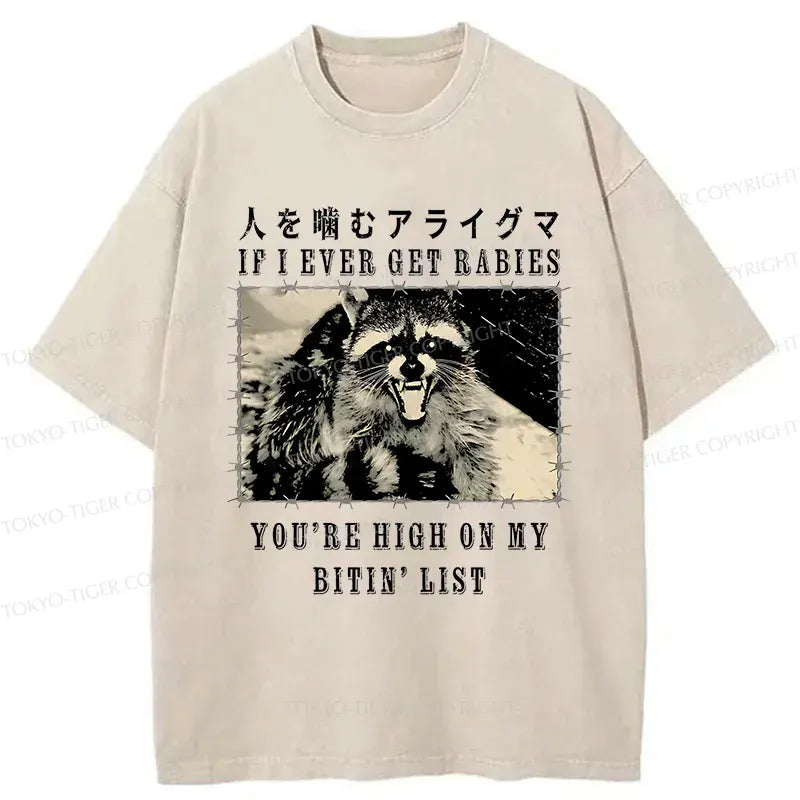 Funny Raccoon Biting People Tee Gift Idea