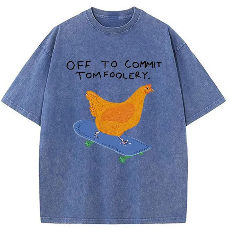 Japanese washed cotton tee for streetwear