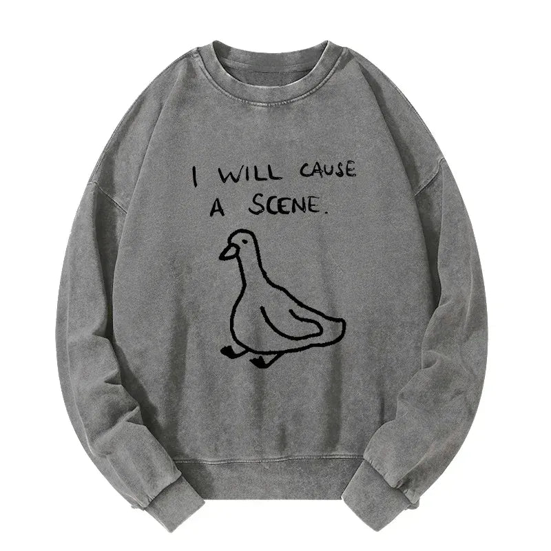 Washed Unisex Sweatshirt for Daily Wear