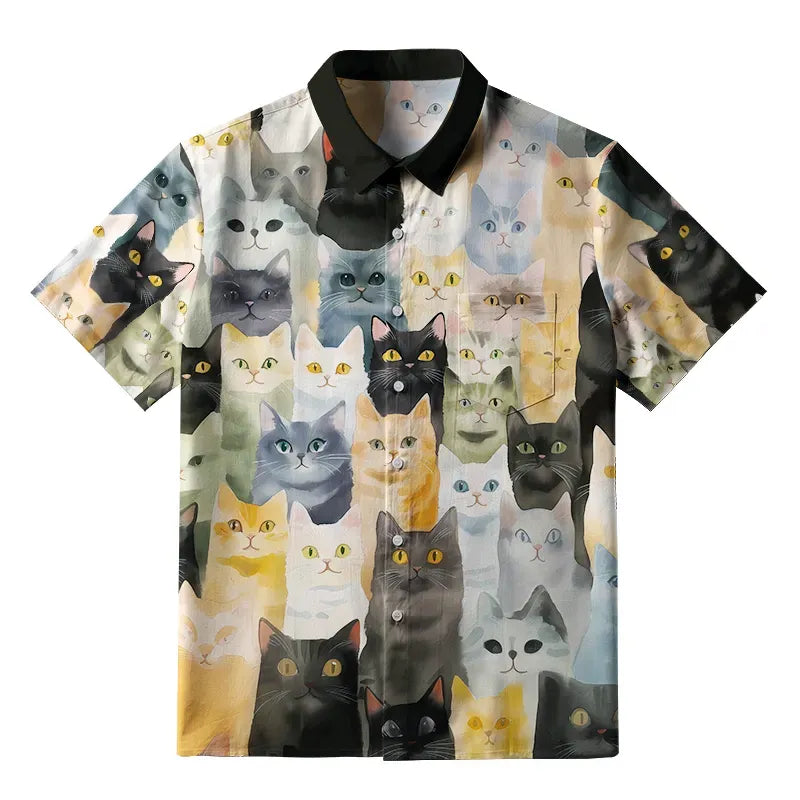 Adorable Cats Japanese Button-up Shirt Best Seller