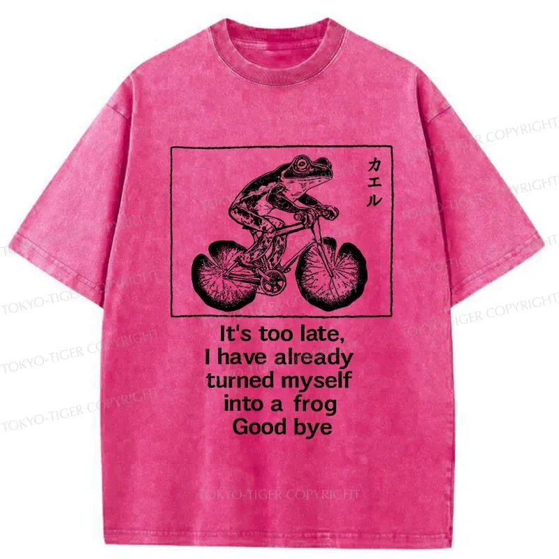 japanese vintage frog bicycle tee