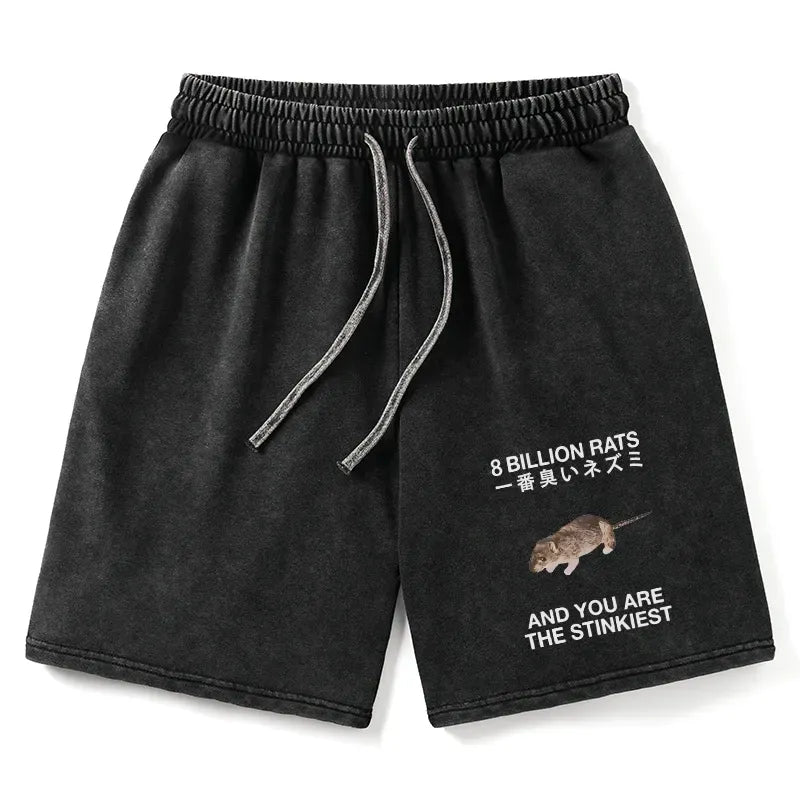 Japanese washed rat shorts streetwear