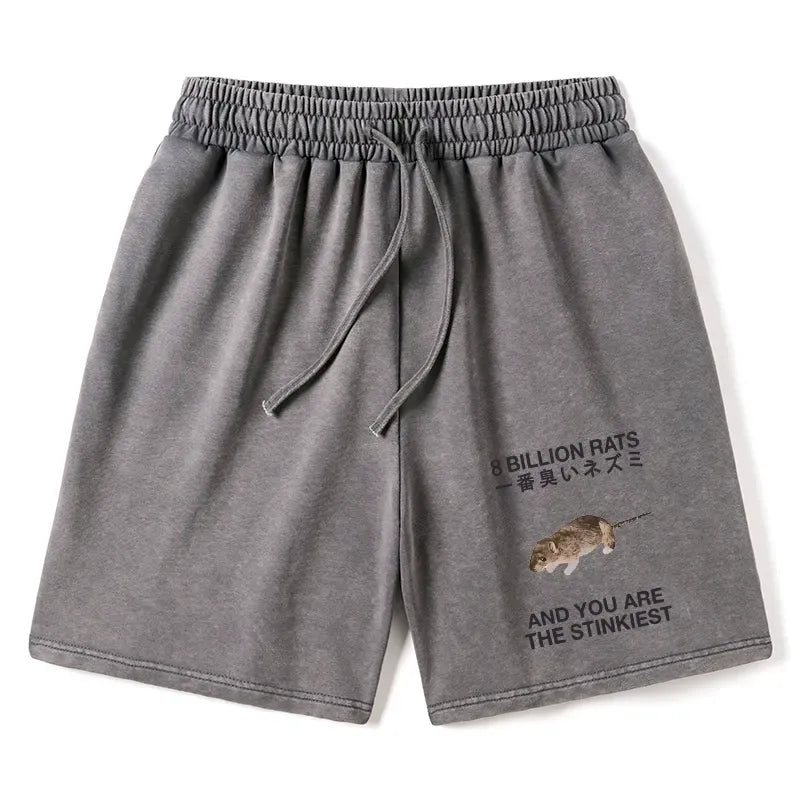 Japanese washed rat shorts streetwear