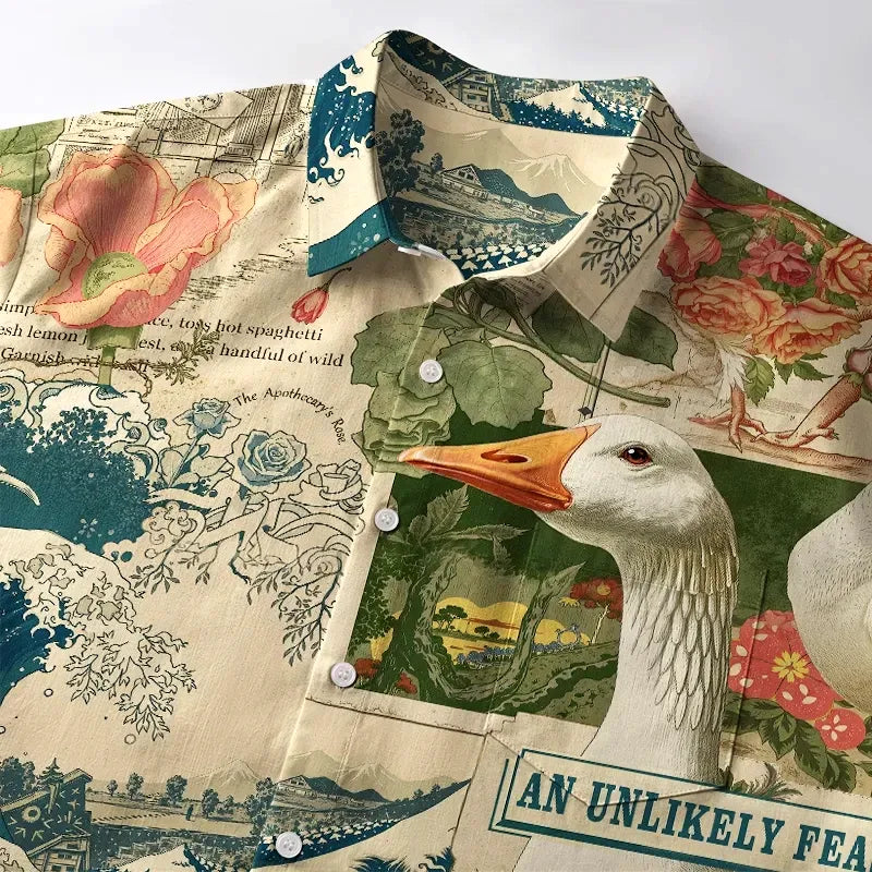 Japanese Unisex Button-up Shirt