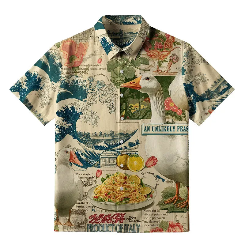 Vintage Kyoto Lion Shirt for Summer