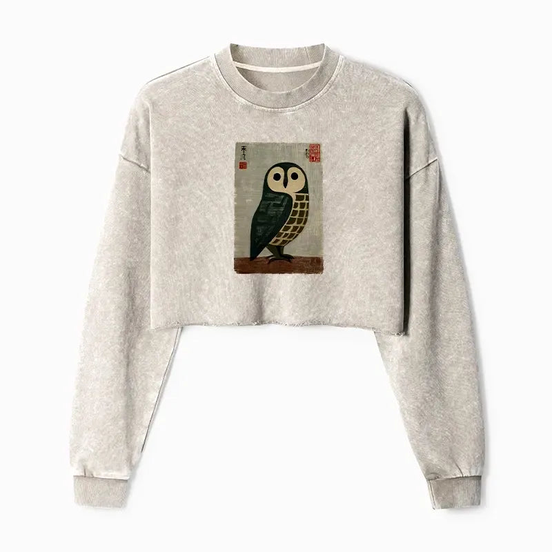 Soft Cotton Crop Sweatshirt Daily Wear