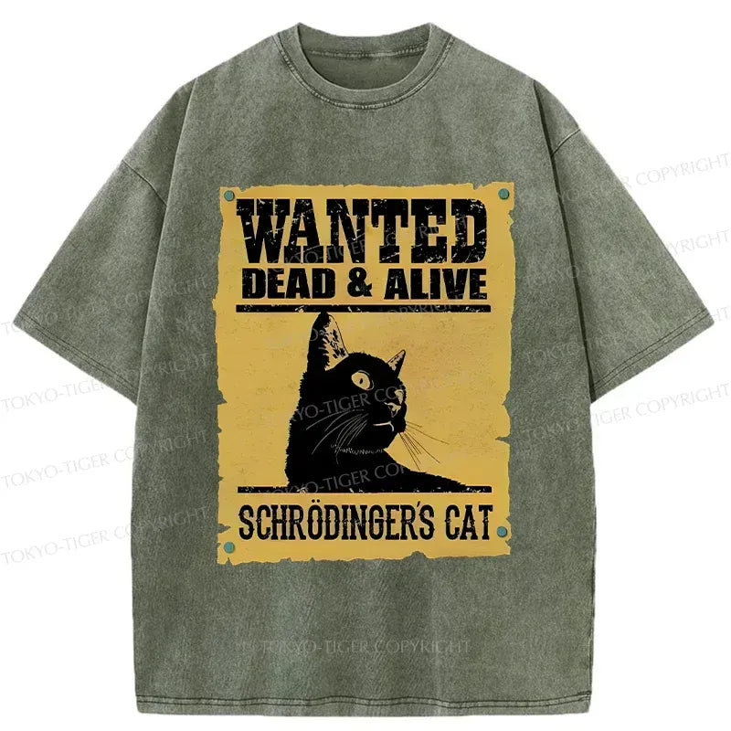 Washed Japanese Cat T-Shirt Gift Idea