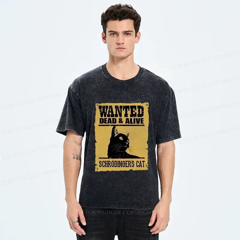 Kyoto-Lion Wanted Cat Washed T-Shirt