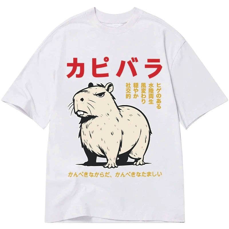 best seller japanese capybara streetwear t-shirt