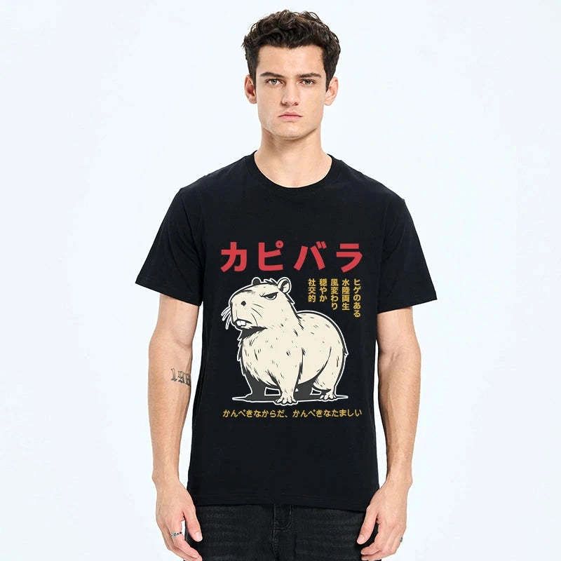 japanese angry capybara classic t-shirt