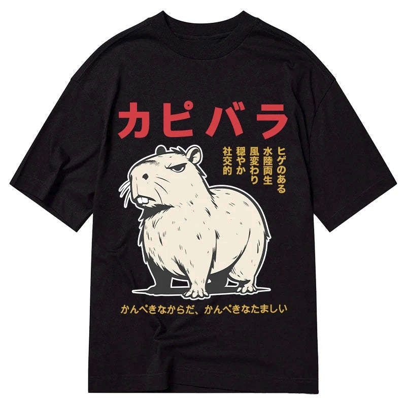japanese angry capybara classic t-shirt