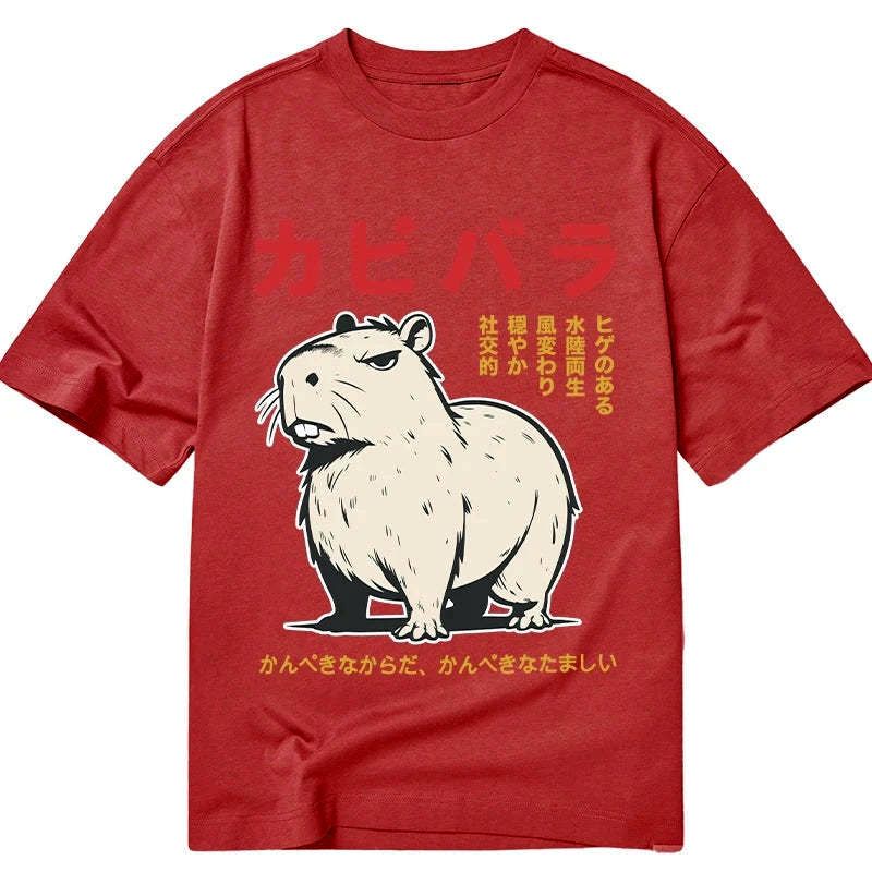 japanese angry capybara classic t-shirt