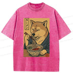 Japanese vintage washed t-shirt for streetwear