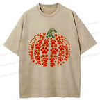 Japanese cute pumpkin washed t-shirt