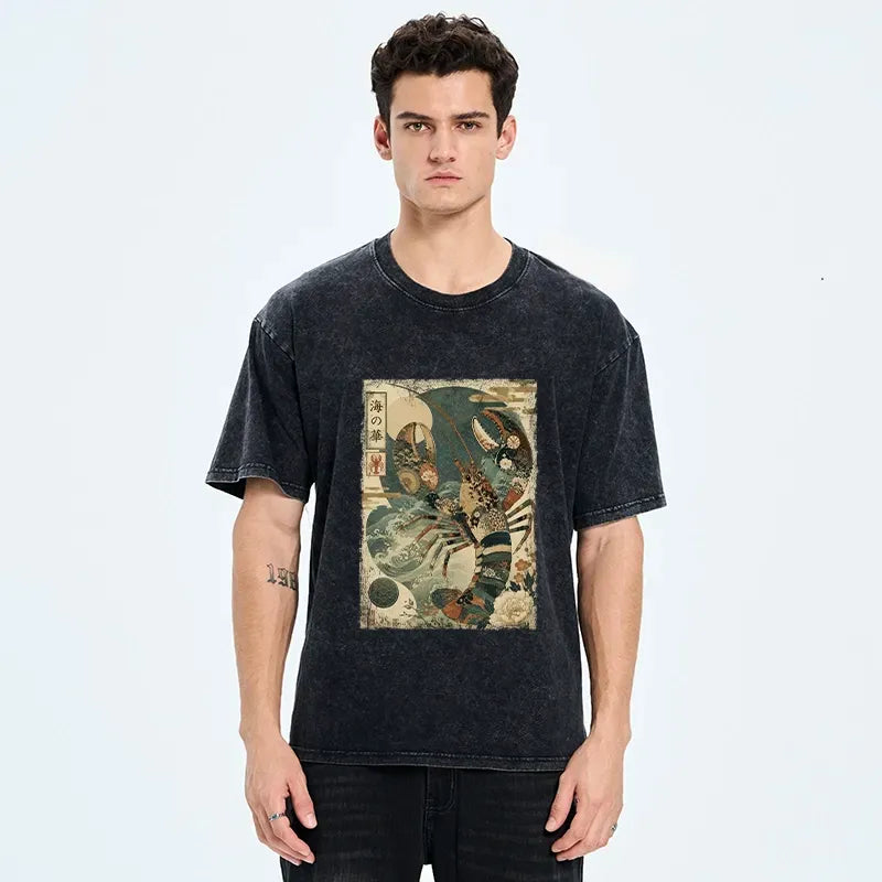 Ukiyo-e style unisex cotton t-shirt