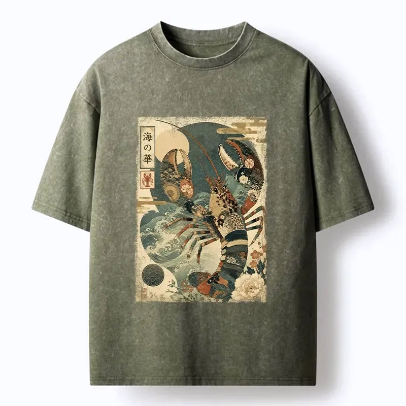 Ornate lobster vintage tee for daily wear