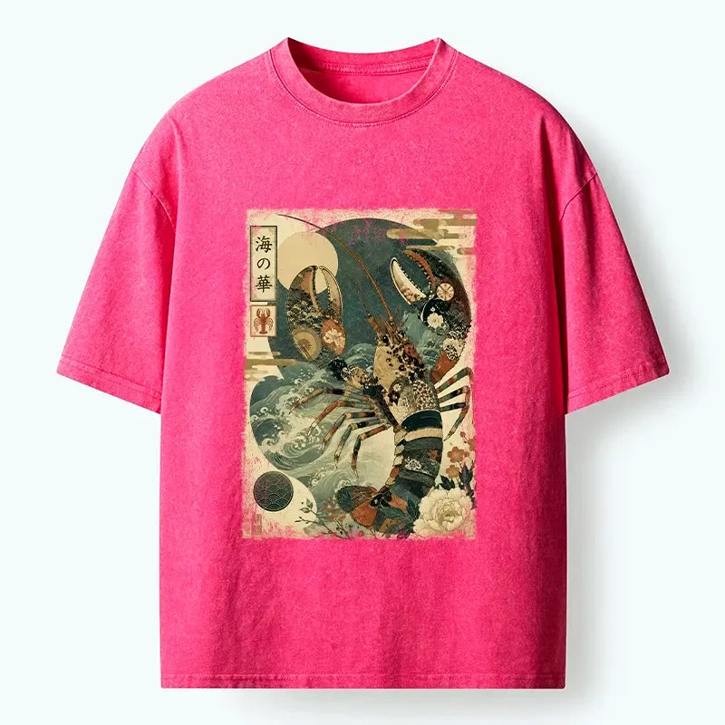 Ornate lobster vintage tee for daily wear