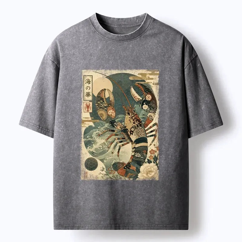 Ornate lobster vintage tee for daily wear