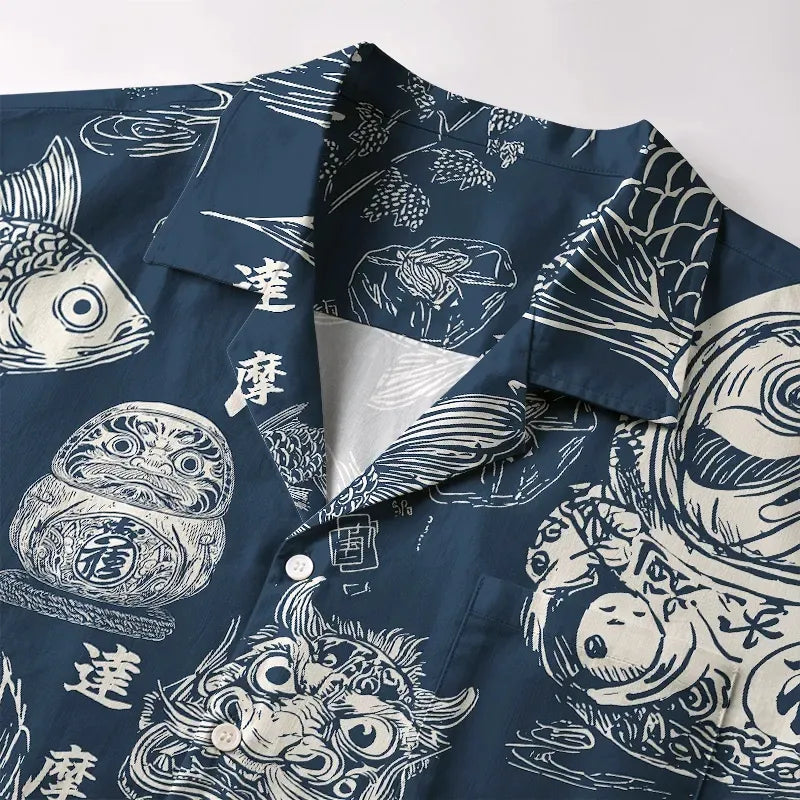 Kyoto Lion Daruma Shirt for Gift Idea