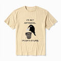 Kyoto Crow Alone Coffee T-Shirt for Casual