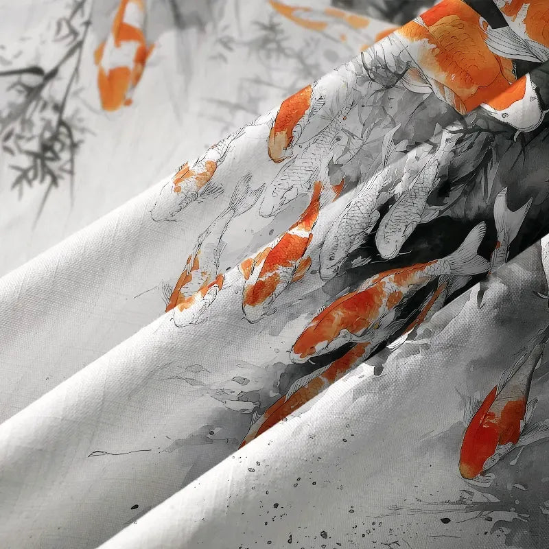 Vintage Japan Lion Dance Koi Shirt for Casual