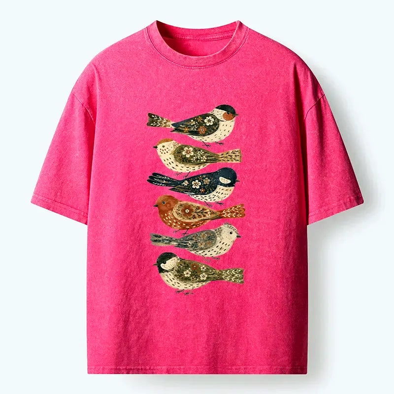 Earthy Tones Japanese Folk Art T-Shirt Free Shipping