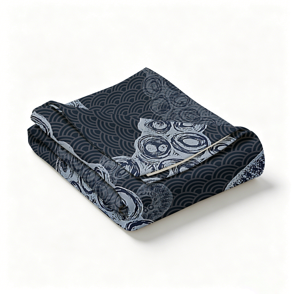 Kyoto-Lion Octopus Tentacles Japanese Tapestry