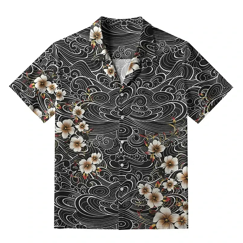Vintage Kyoto Lion Hawaiian Shirt Gift Idea
