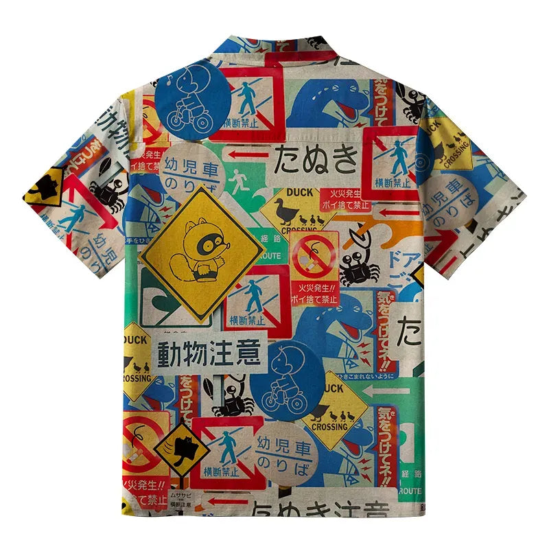 Playful Urban Hawaiian Shirt for Street Style