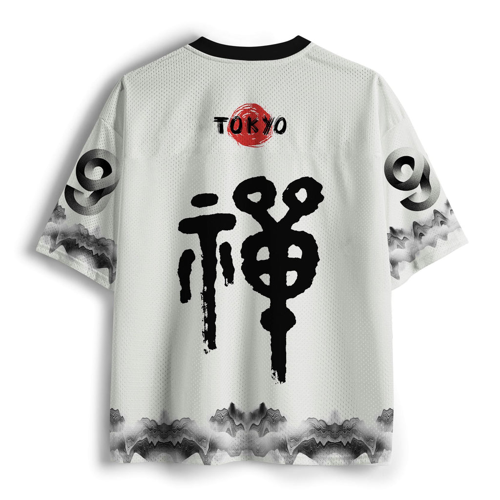 Japanese Ink Cat Mesh Jersey