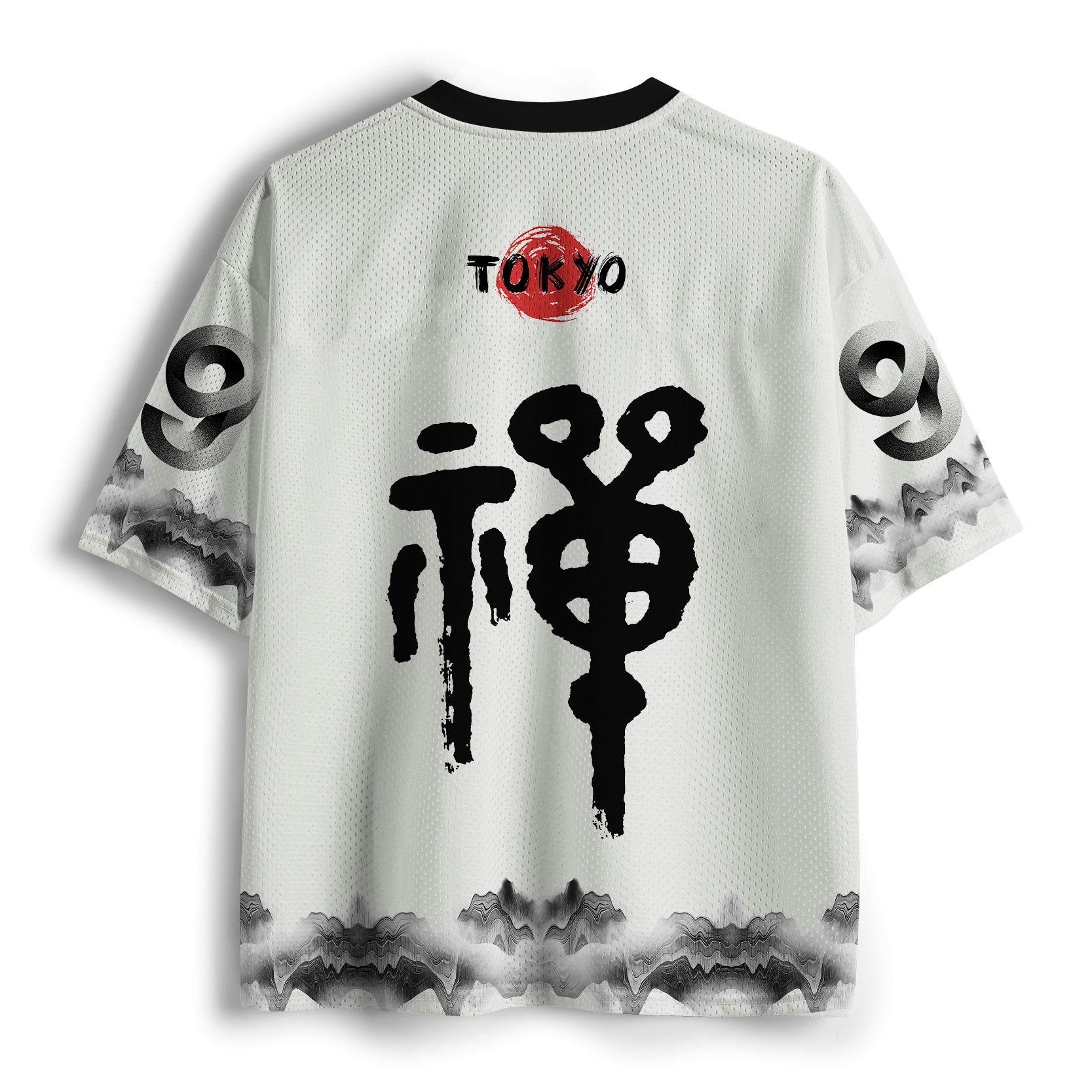 Japanese Ink Cat Mesh Jersey