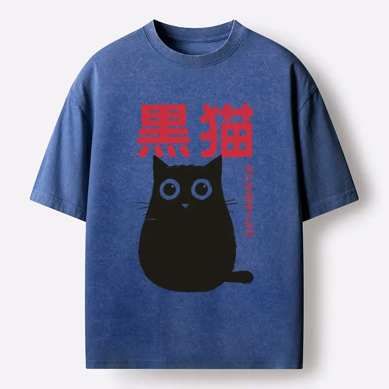 Vintage Kyoto-Lion Cat Tee for Daily Wear