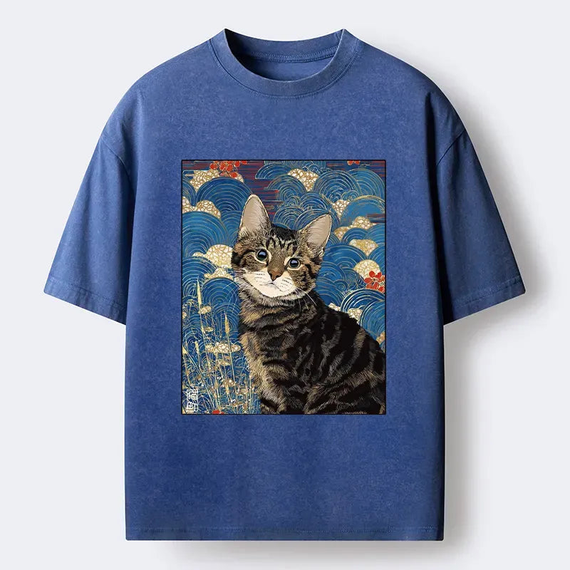 Japanese Vintage Washed T-Shirt for Daily Wear