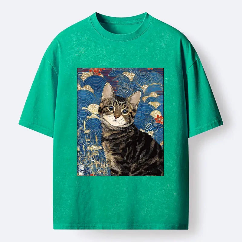 Japanese Vintage Washed T-Shirt for Daily Wear