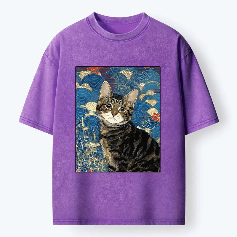 Japanese Vintage Washed T-Shirt for Daily Wear