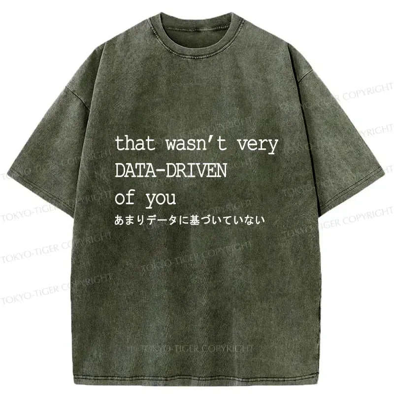 Kyoto-Lion Funny Data-driven Washed T-Shirt