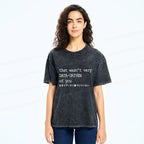 Funny Japanese Washed T-Shirt for Daily Wear