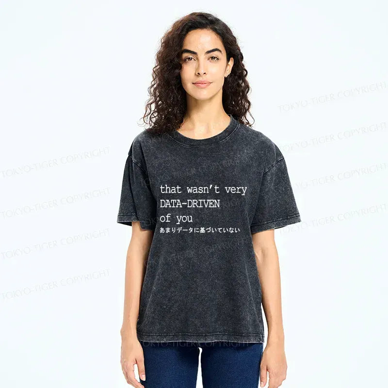 Funny Japanese Washed T-Shirt for Daily Wear