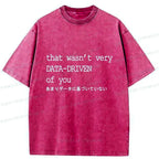 Funny Japanese Washed T-Shirt for Daily Wear