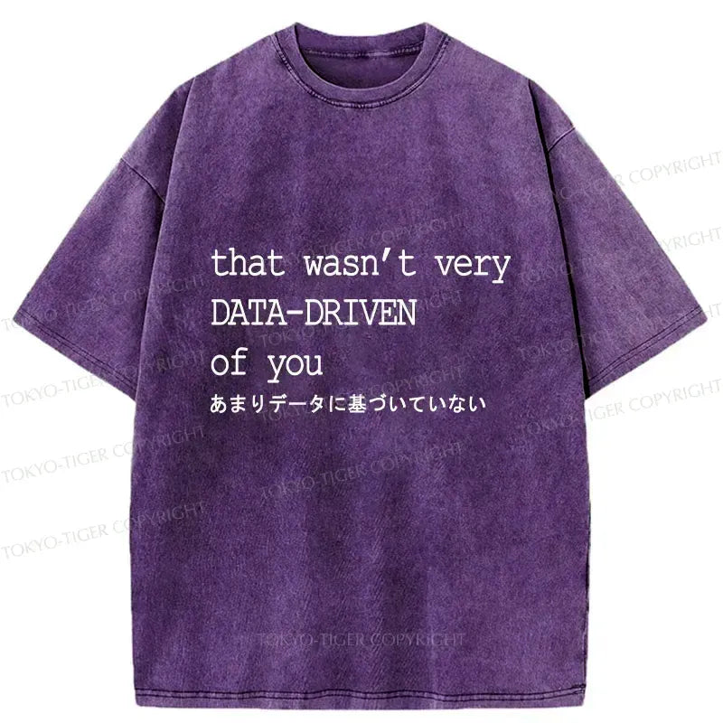 Kyoto-Lion Funny Data-driven Washed T-Shirt