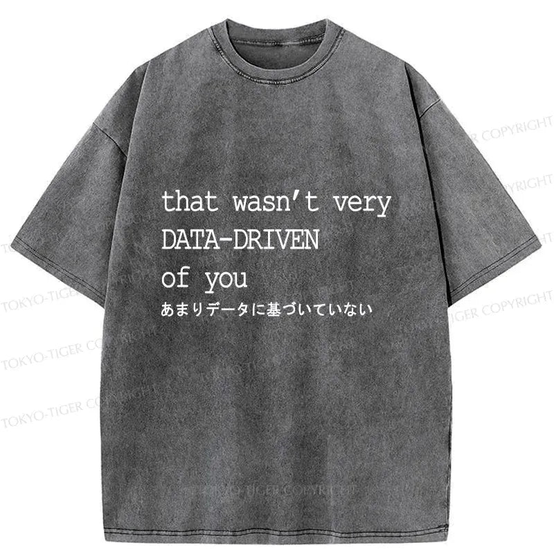 Funny Japanese Washed T-Shirt for Daily Wear